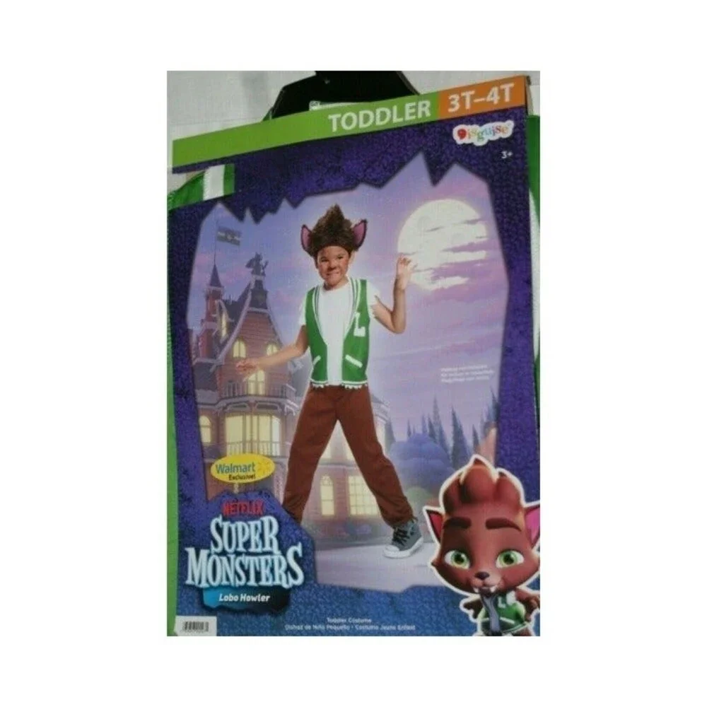 NEW Super Monsters Lobo Howler Halloween Costume Size Toddler 3T-4T